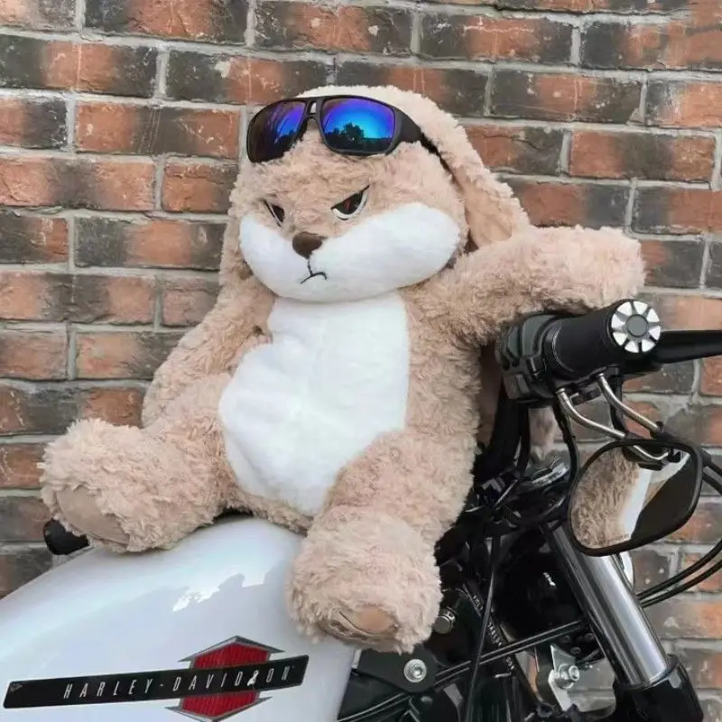 Large Angry Rabbit Plush Toy, Soft Stuffed Animal Doll for Room Decor - 4