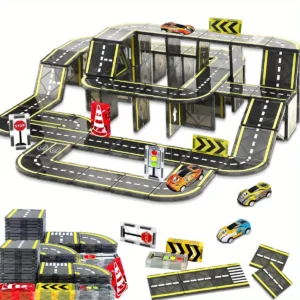 Magnetic Road Magnet Crane Car Toys and Construction Building Blocks Set