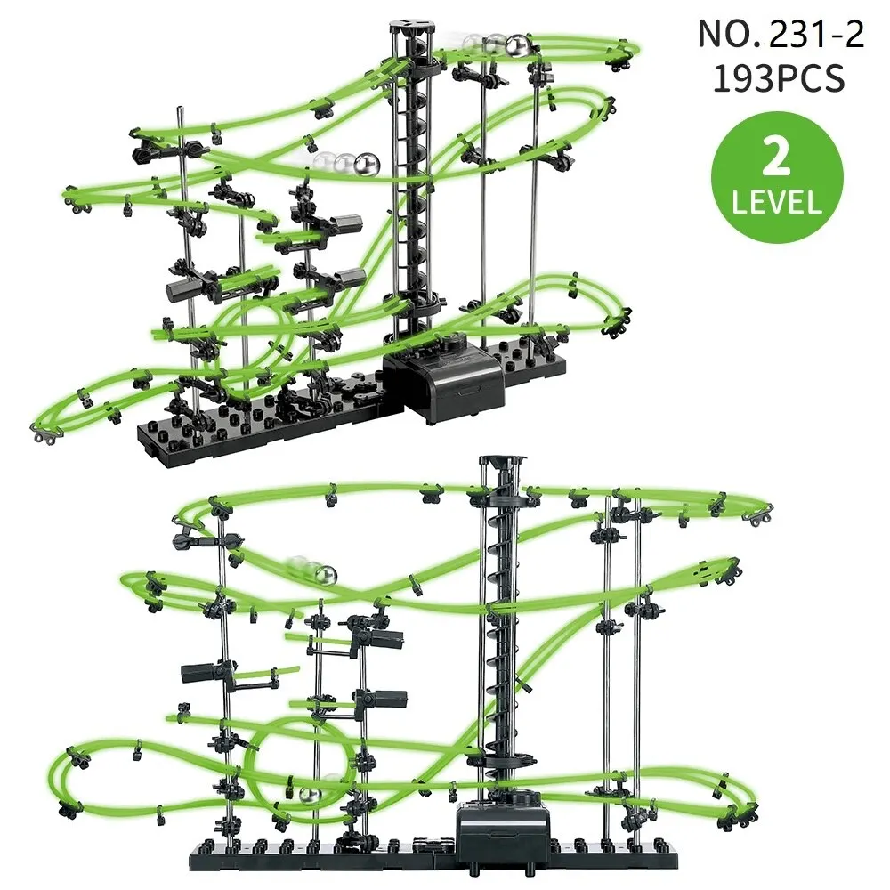 Luminous Marble Run Maze with Electric Elevator and Steel Balls - 6