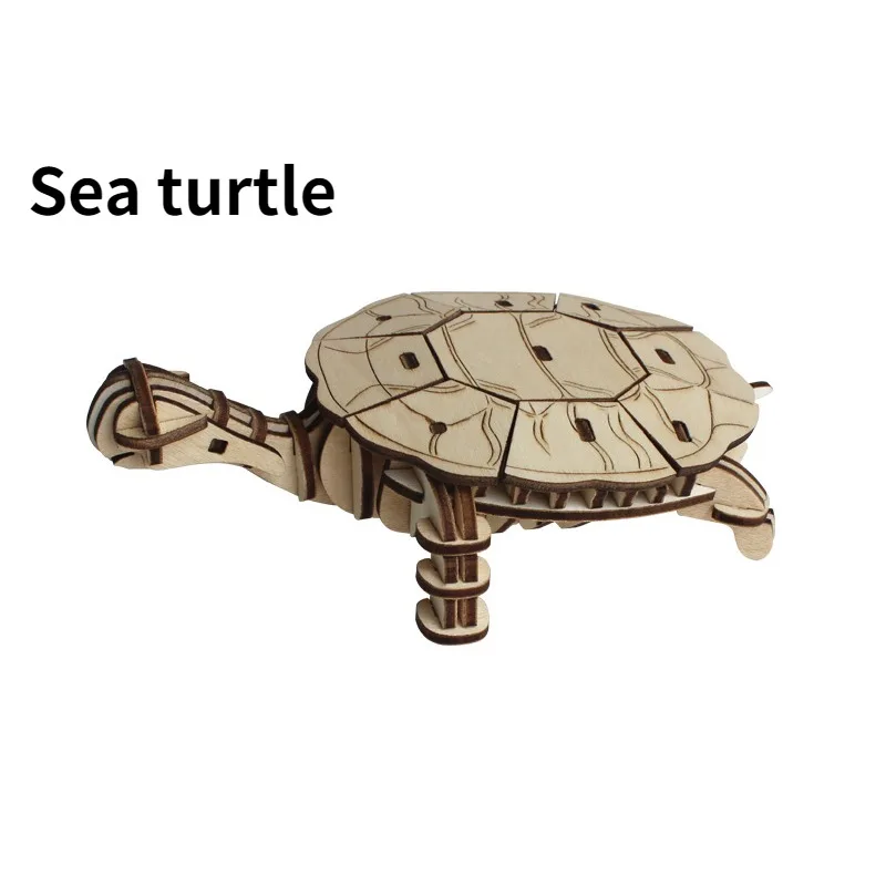Marine Life 3D Wooden Puzzle Educational Toy for Kids - 3