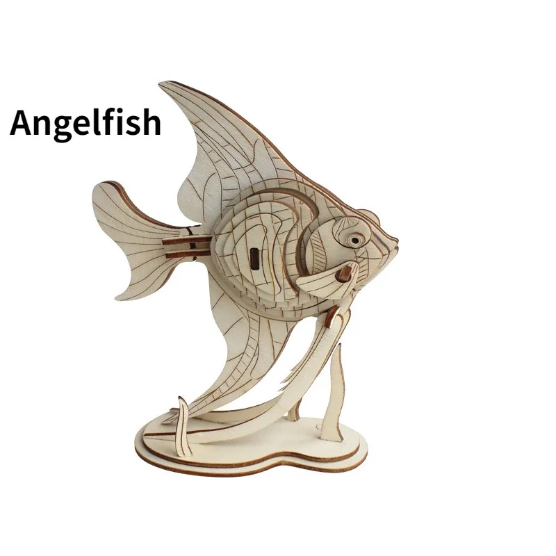 Marine Life 3D Wooden Puzzle Educational Toy for Kids - 4