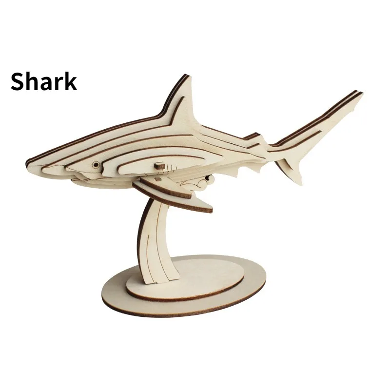 Marine Life 3D Wooden Puzzle Educational Toy for Kids - 5