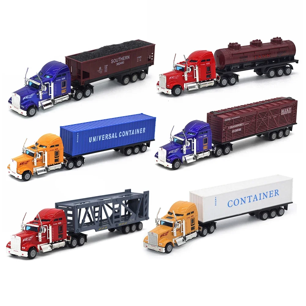 Diecast Car Carrier Truck Model 1:65 Scale Alloy Toy Vehicle for Kids - 3