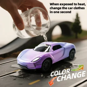 Color Changing Pull Back Toy Car, 1:60 Scale Diecast Racing Model