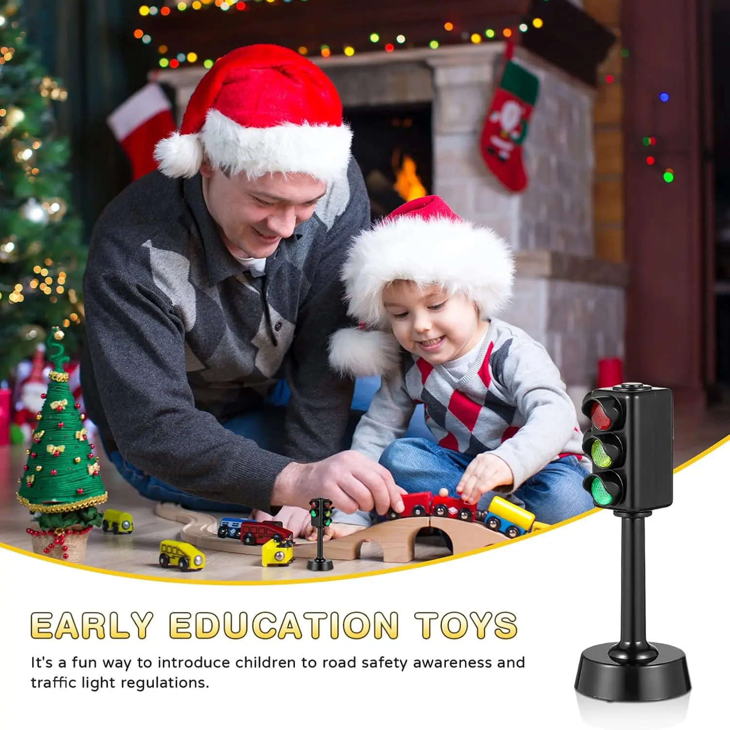 Traffic Light Toy with LED and Sound for Kids Safety Education - 4