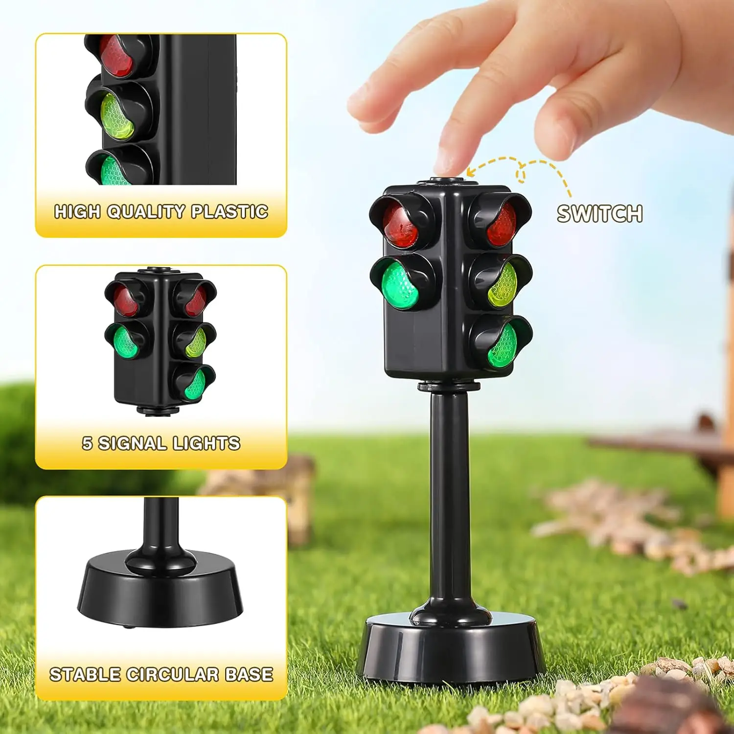 Traffic Light Toy with LED and Sound for Kids Safety Education - 5