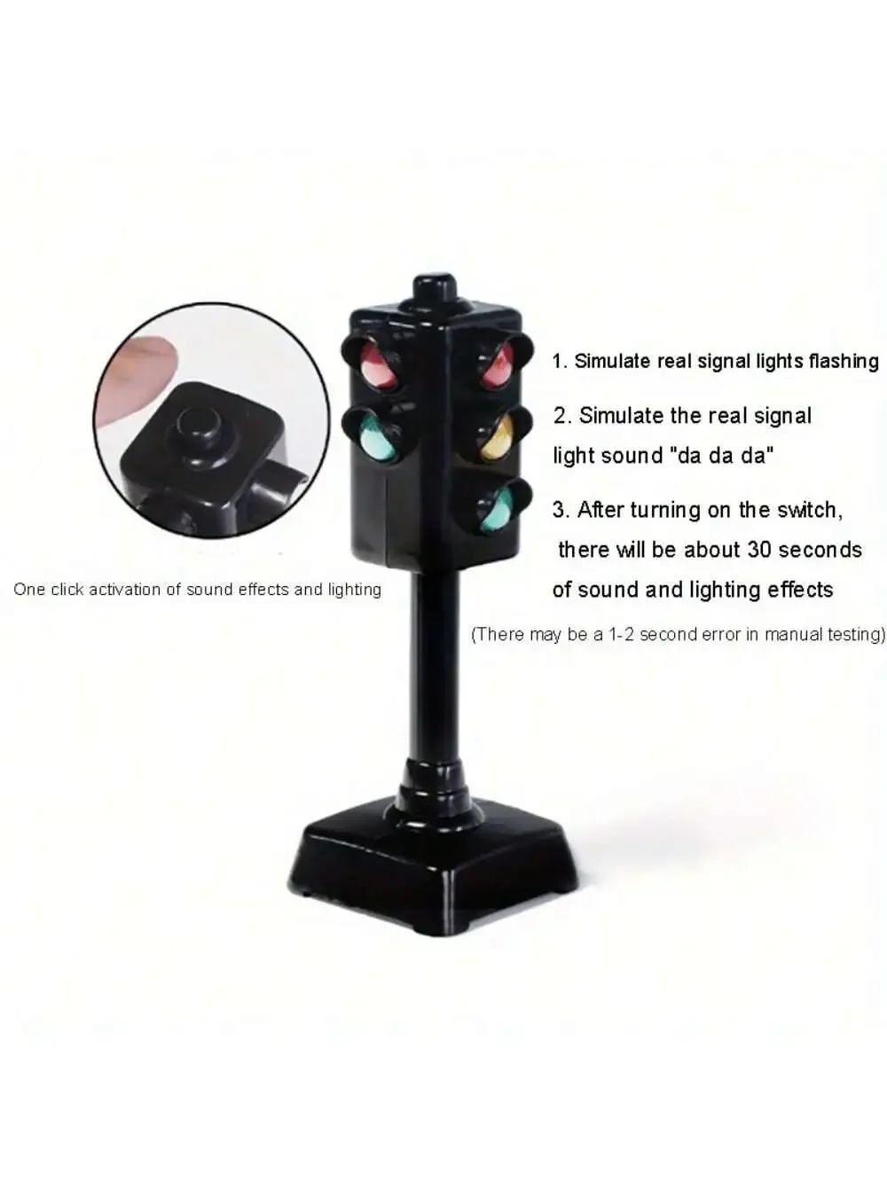 Mini Traffic Light Toy for Kids, Educational Road Safety Sign Block - 4