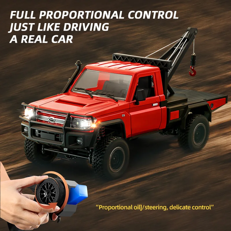 1:12 4WD RC Crawler Truck with Remote Control Hoist and LED Lights - 2