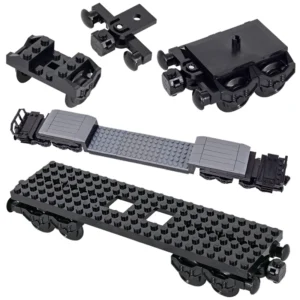 Train Base Wheel Carriage Building Blocks Set for DIY Model Construction