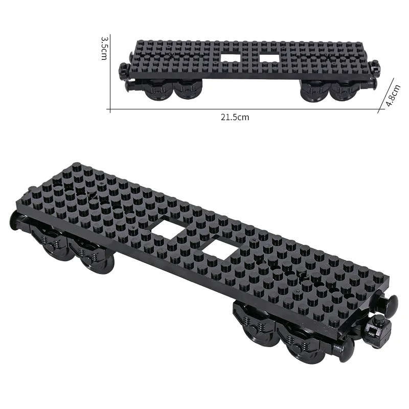 Train Base Wheel Carriage Building Blocks Set for DIY Model Construction - 5