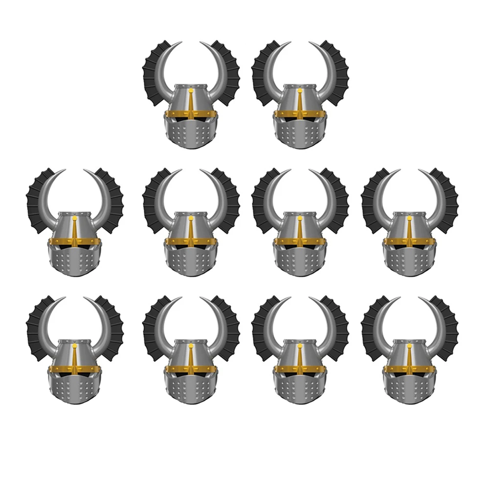 Medieval Military Knight Building Blocks Set with Shield Weapons and Helmets - 3
