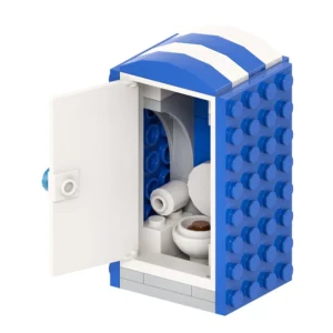 Portable Toilet Building Blocks City Street View Set 36 Pieces