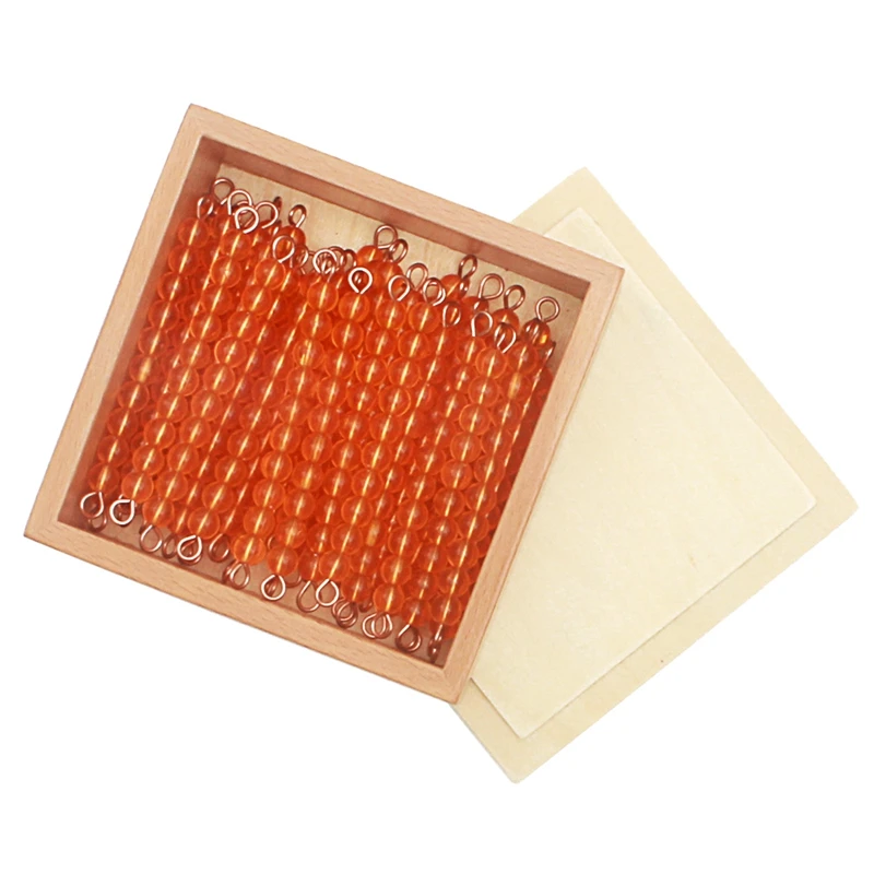 Montessori Golden Beads Set 45 Pieces for Decimal System Math Learning - 2
