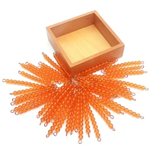 Montessori Golden Beads Set 45 Pieces for Decimal System Math Learning