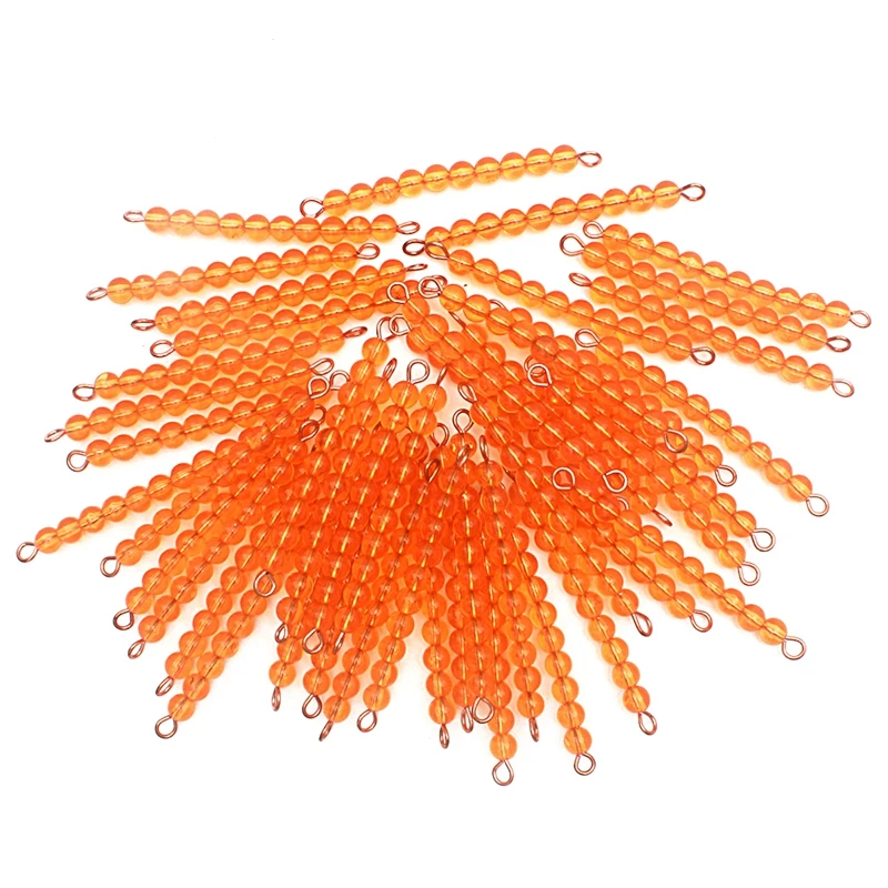 Montessori Golden Beads Set 45 Pieces for Decimal System Math Learning - 5