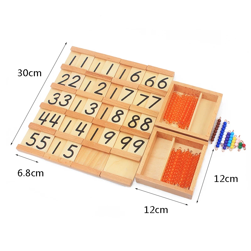 Teens and Tens Seguin Board with Bead Bars Math Learning Toy - 6
