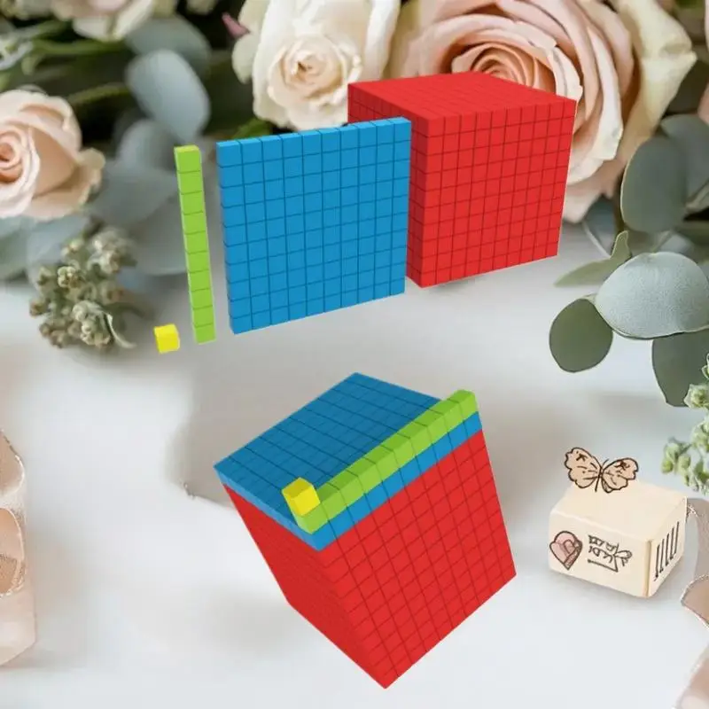 Kids Math Counting Cubes Set, Colorful EVA Educational Blocks for Early Learning - 2