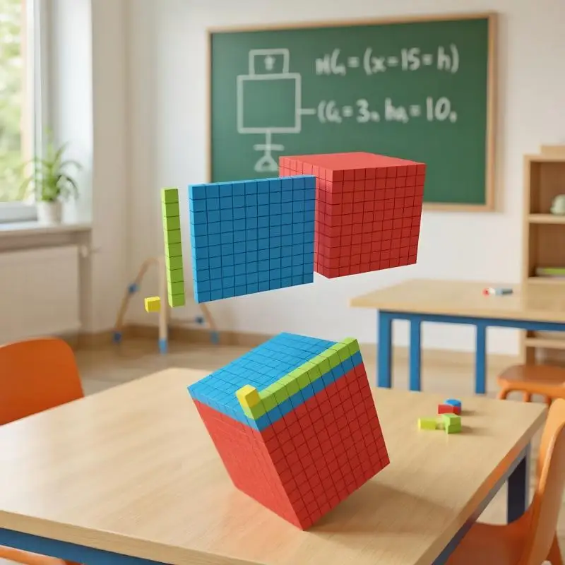 Kids Math Counting Cubes Set, Colorful EVA Educational Blocks for Early Learning - 4