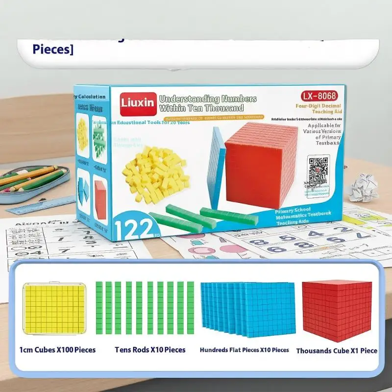 Kids Math Counting Cubes Set, Colorful EVA Educational Blocks for Early Learning - 6