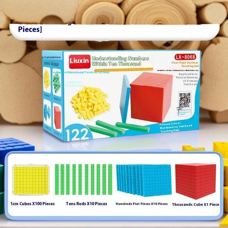 Kids Math Counting Cubes Set, Colorful EVA Educational Blocks for Early Learning