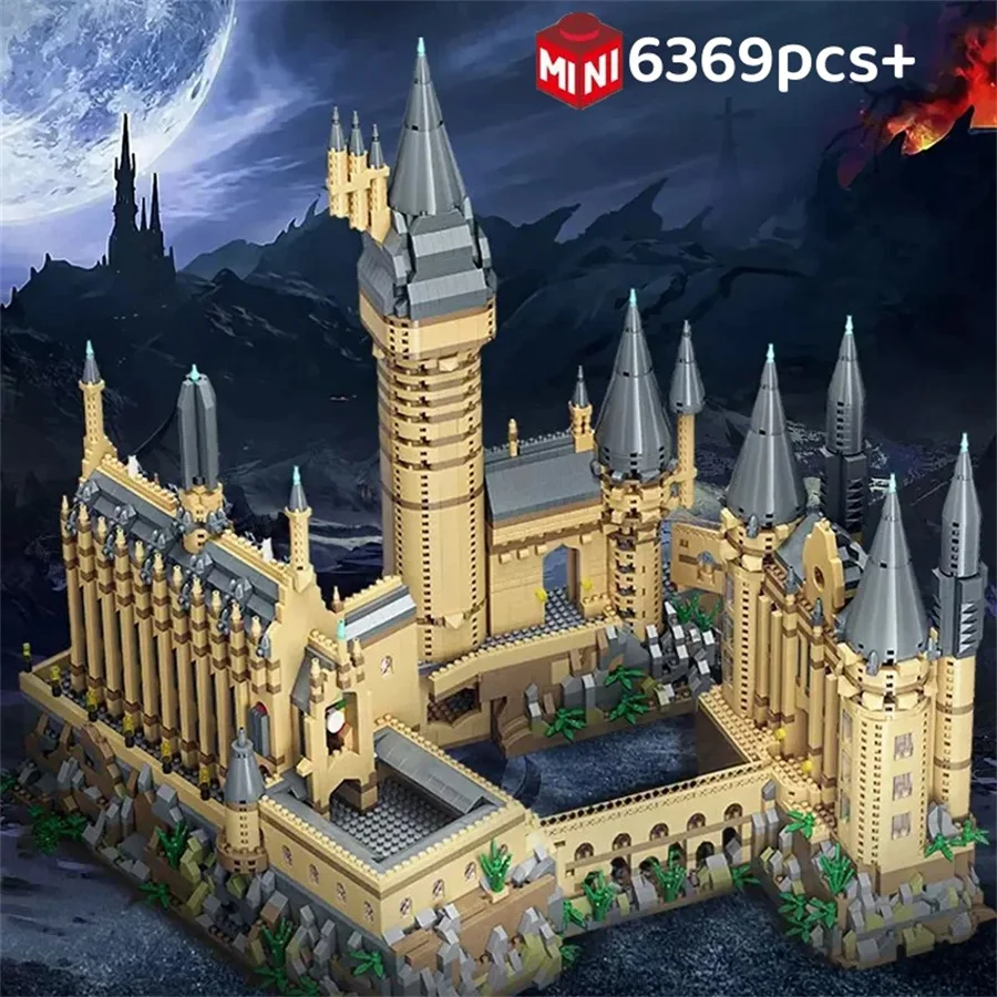 Magic Castle Micro Building Blocks with LED Light Street View Architecture Model Kit - 6