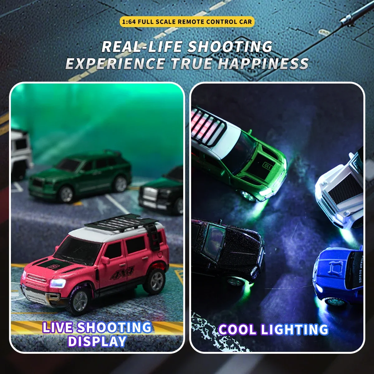 1/64 Remote Control Car Alloy Mini RC Vehicle with 60 Minute Battery Life - 5