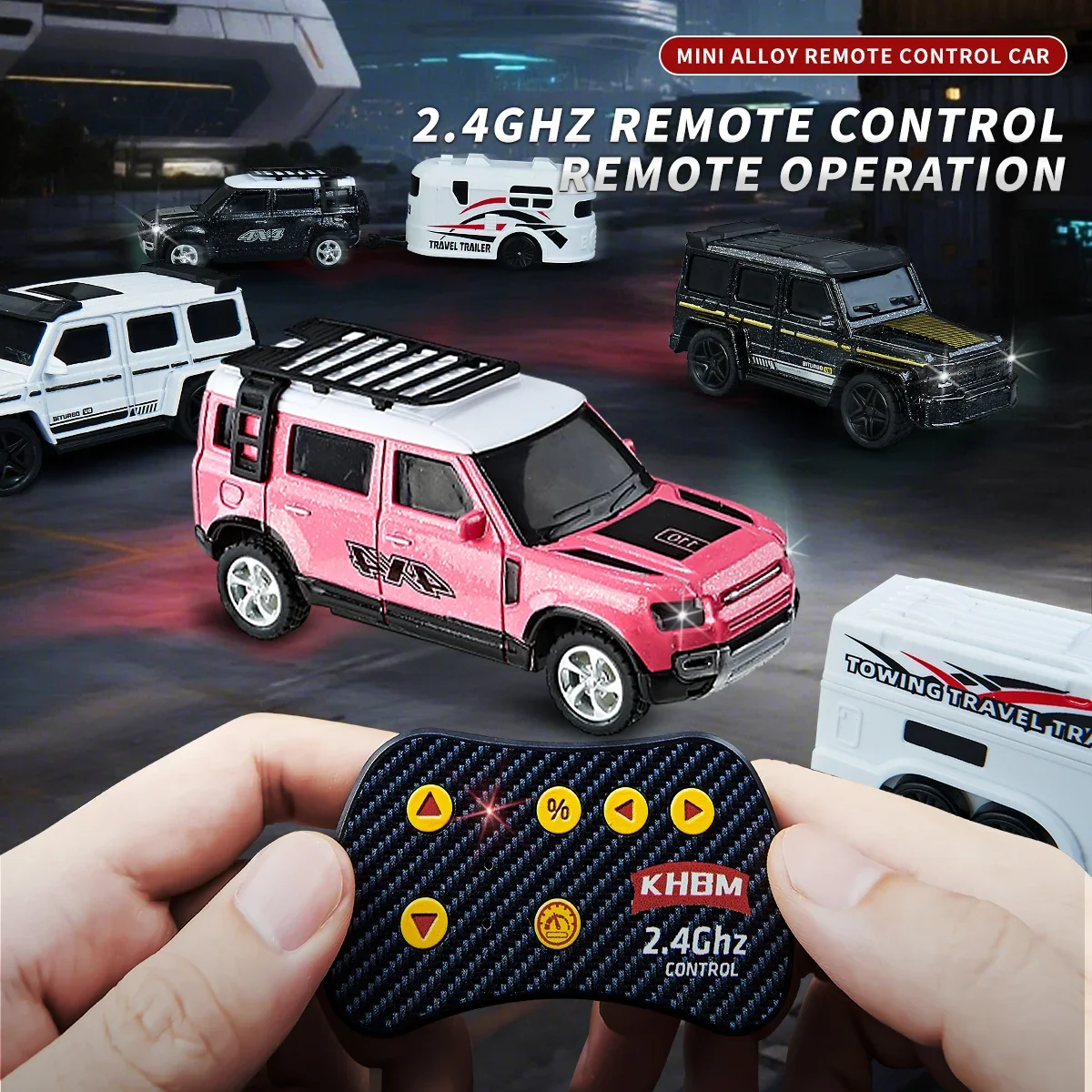 1/64 Remote Control Car Alloy Mini RC Vehicle with 60 Minute Battery Life