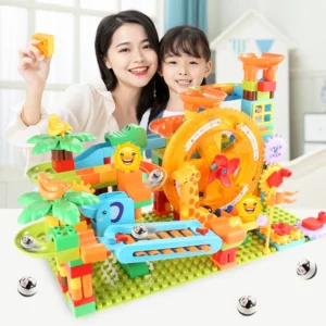Marble Race Run Building Blocks Big Size DIY Funnel Slide Set