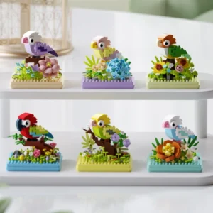 Parrot Kawaii Bird Building Blocks Set, Educational Creative Toy for Kids