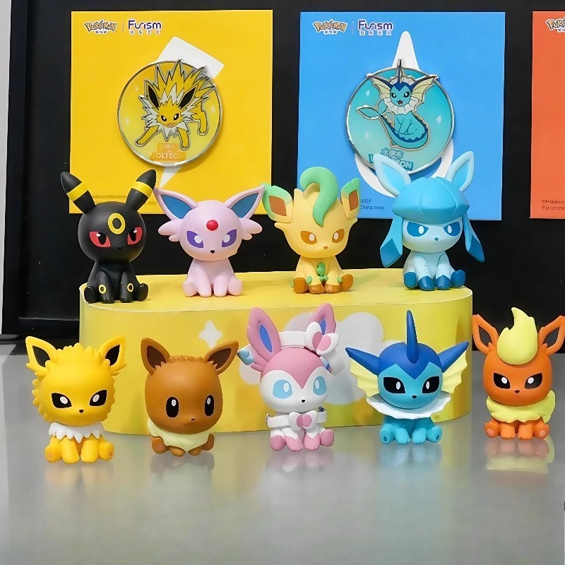 Eevee Family Figure Set - Pokemon Anime Collectible Mini Dolls