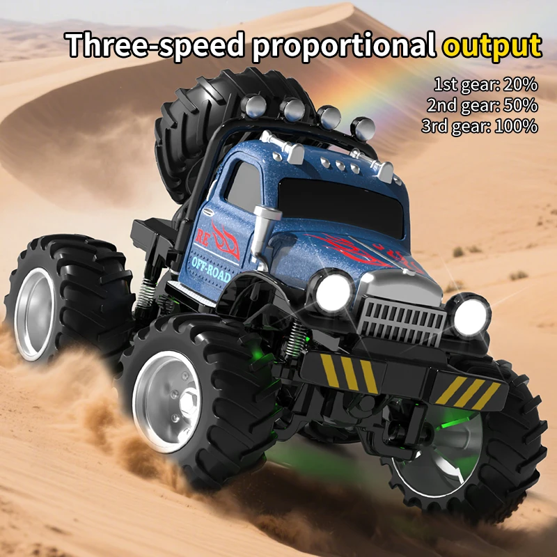 1:64 Mini RC Truck with Trailer, All Terrain Remote Control Model Car - 4