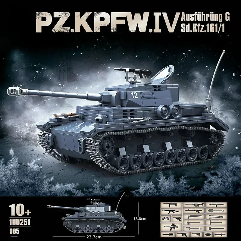 No. 4 Type G Tank Building Block Toy Model Kit for Kids
