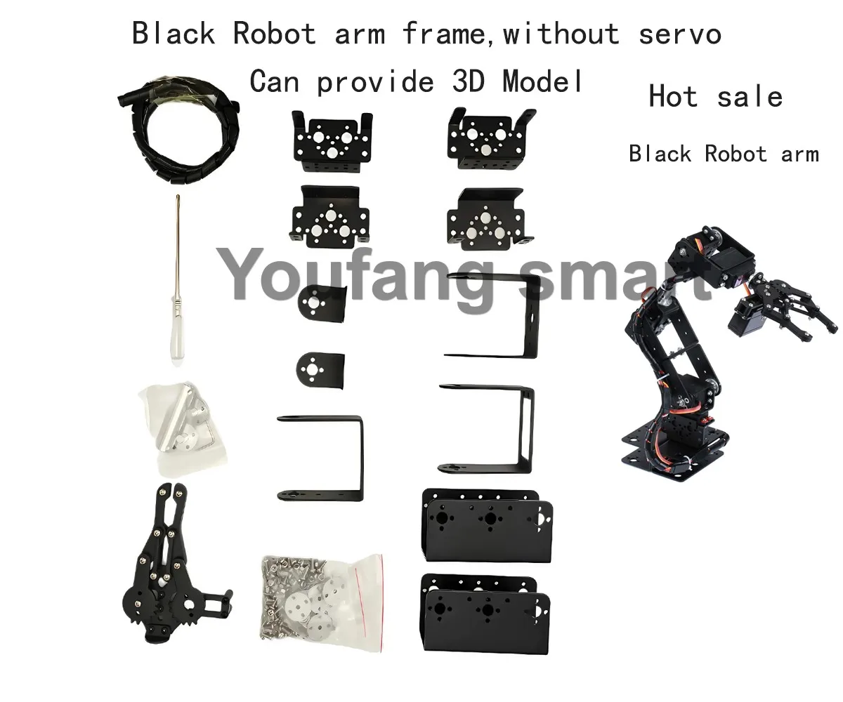 6 DOF Robotic Arm Kit Programmable DIY Robot with Servo Motors and Controller - 4