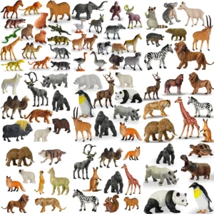 Simulated Wild Animal Model Set for Educational Play
