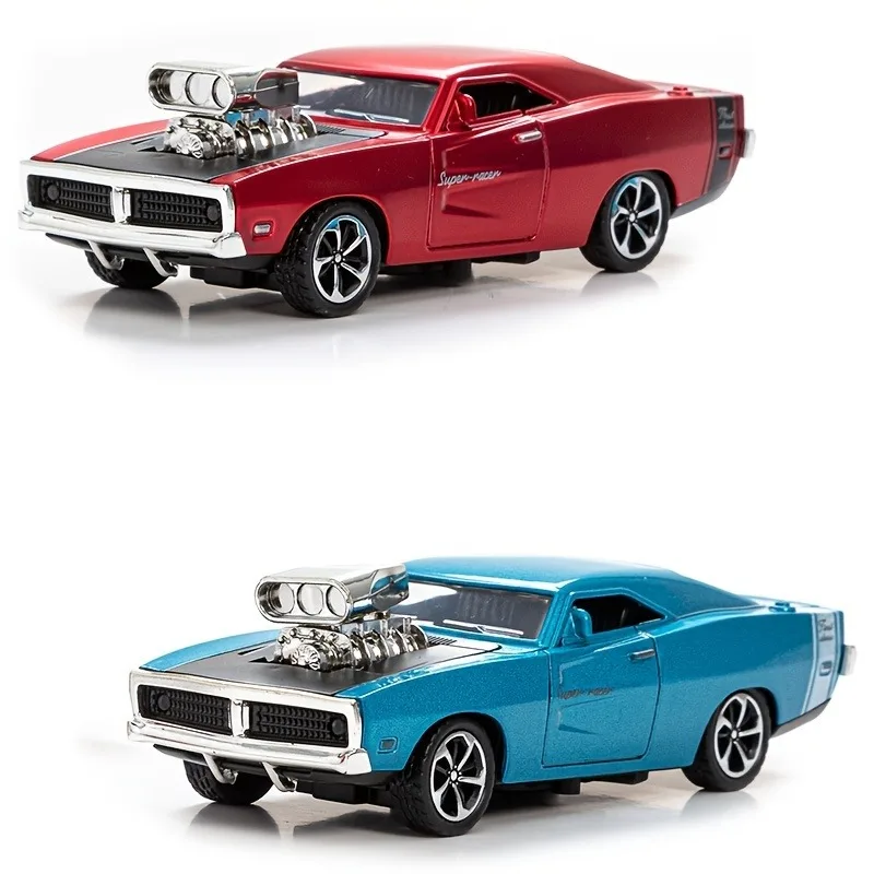 1:32 Alloy Dodge Sports Car Model Die Cast Toy Vehicle with Openable Doors