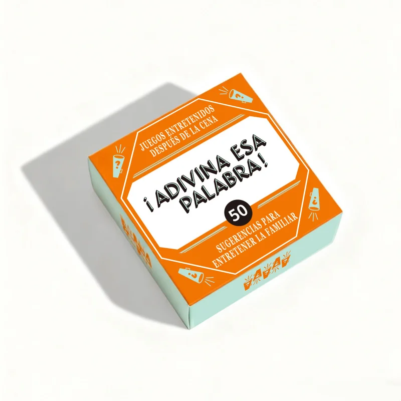 Spanish Word Guessing Board Game with 50 Vocabulary Cards for Language Learning - 3