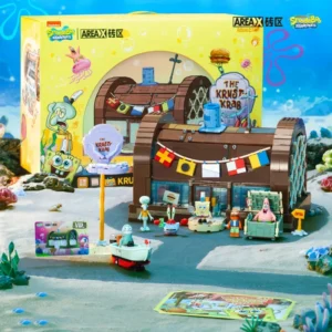 Restaurant building blocks set with LED lights and 6 figures