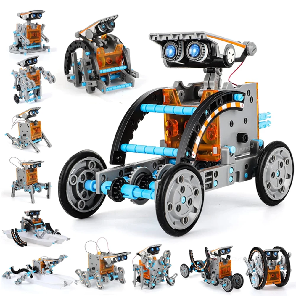 STEM robot building kit 12-in-1 DIY educational science experiment set