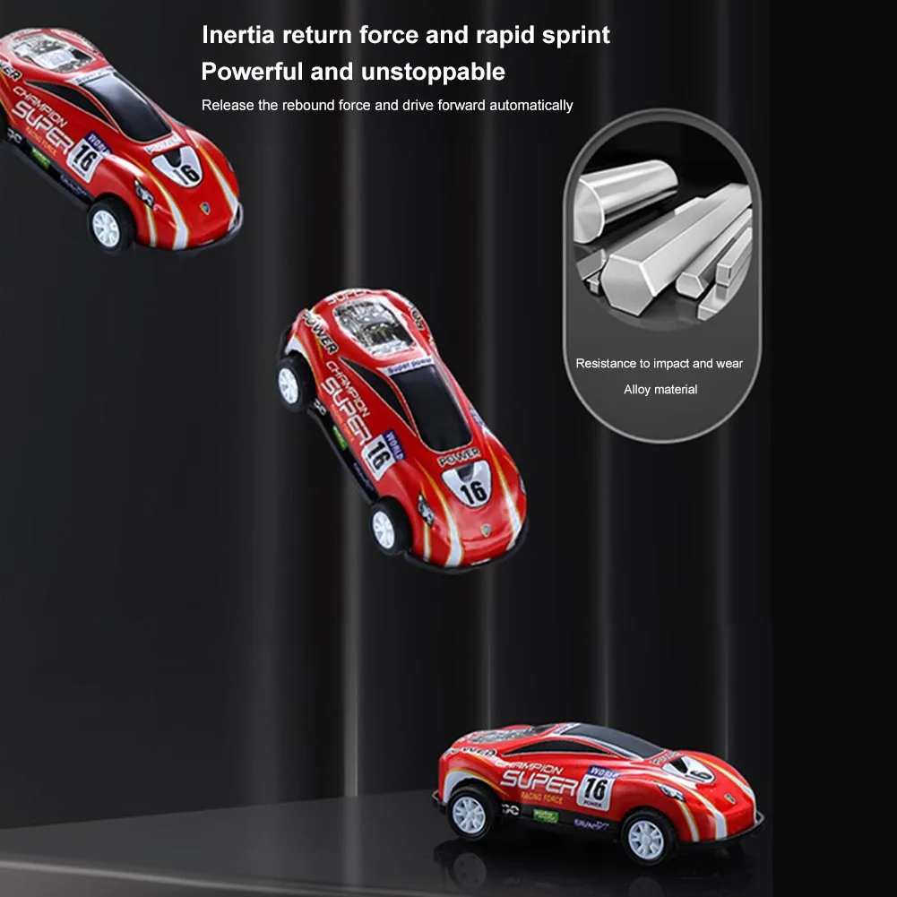 Diecast Alloy Pull Back Car Set with Storage Box for Kids - 5
