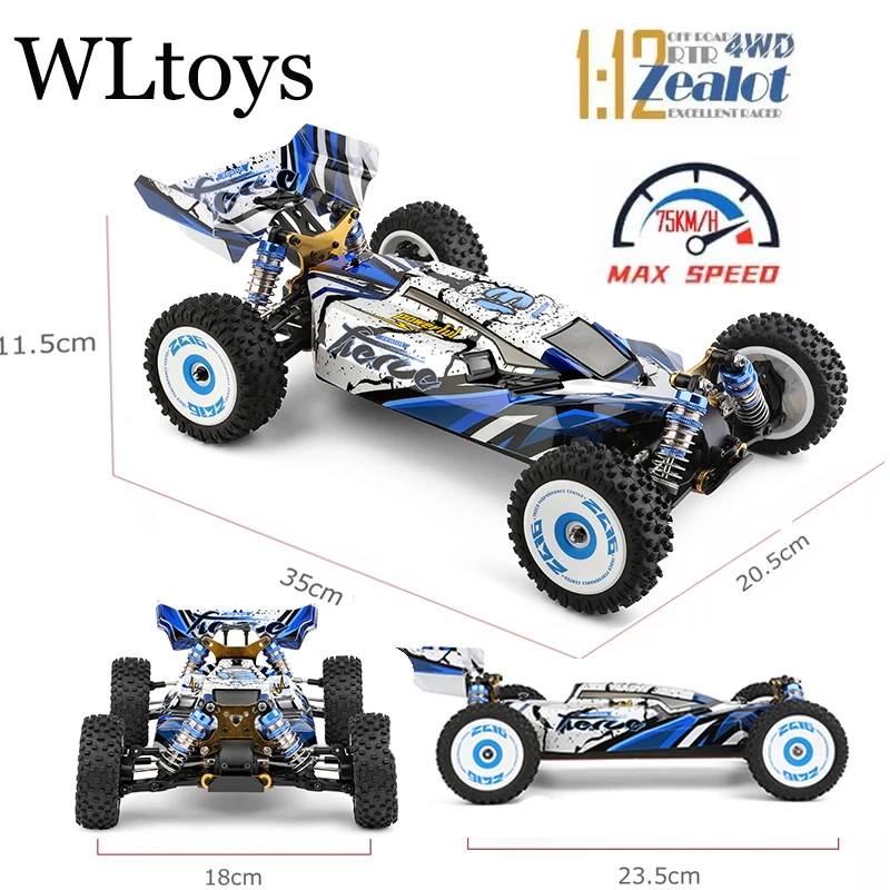 1/12 Scale 4WD Brushless RC Car 75Km/H High Speed Remote Control Off-road Drift Vehicle