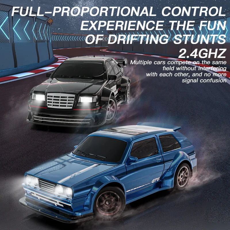 1:43 4WD Drift RC Car with Gyroscope and LED Lights - 3